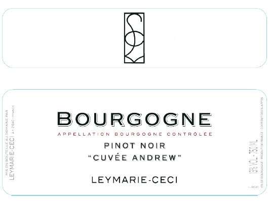 etiquette - Domaine Leymarie-Ceci - Bourgogne Pinot Noir Cuvée Andrew