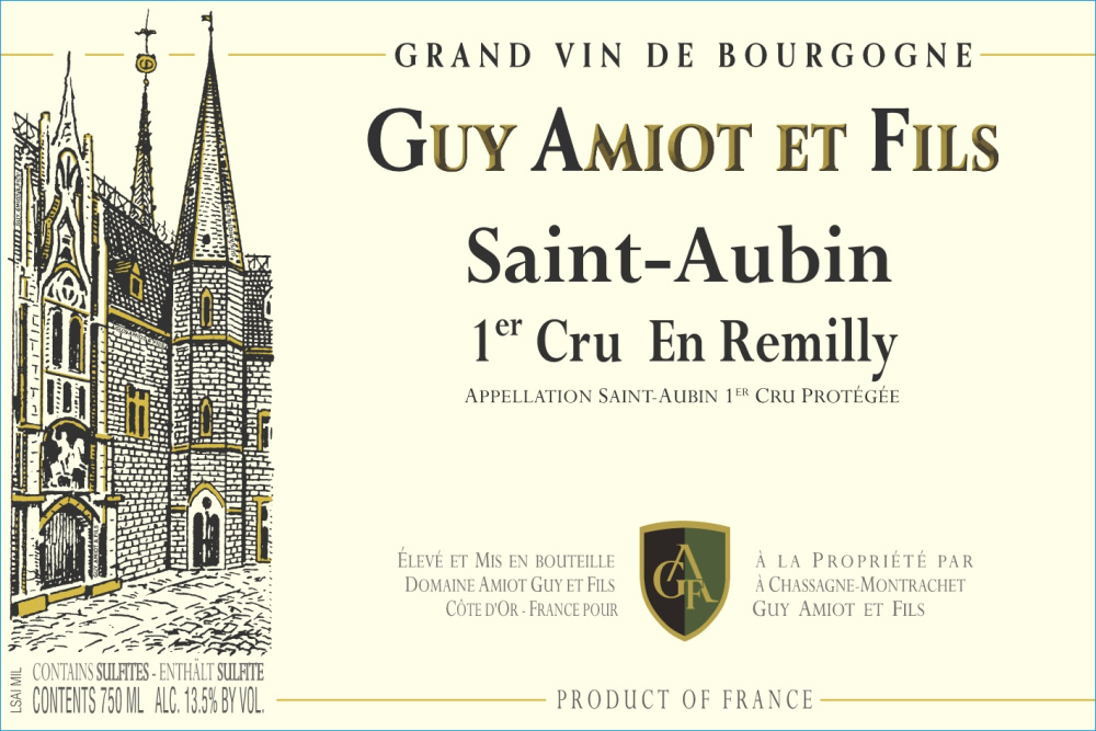 etiquette - Domaine Amiot Guy et Fils - Saint-Aubin 1er cru En Remilly