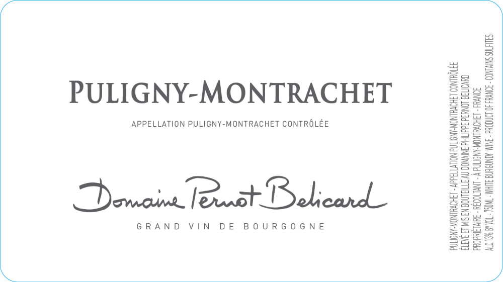 etiquette - Domaine Pernot Belicard - Puligny Montrachet