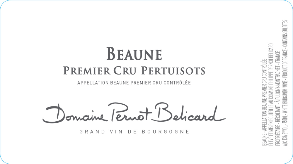 etiquette - Domaine Pernot Belicard - Beaune 1er Cru Pertuisots