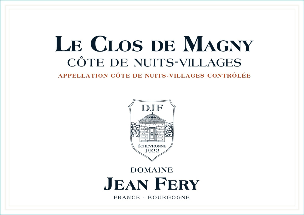 etiquette - Domaine FERY Jean - Côte de Nuits Villages Le Clos De Magny