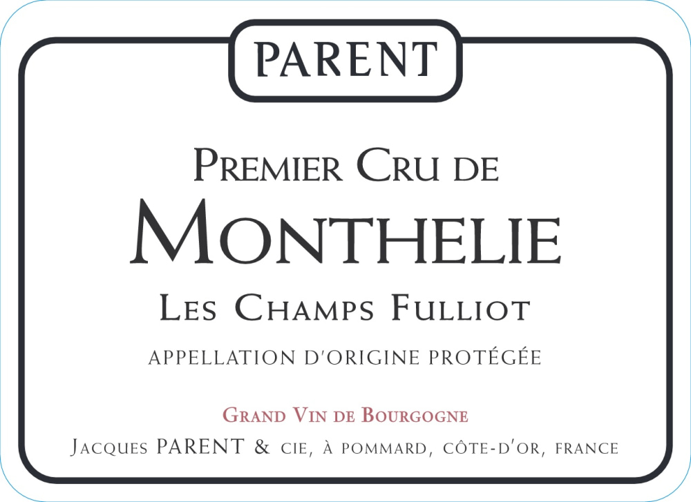 etiquette - Domaine Parent - Monthélie 1er cru Les Champs Fulliot