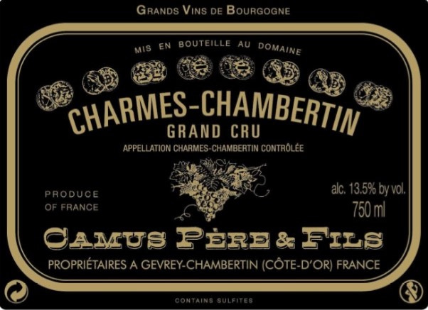 etiquette - Domaine Camus Père et Fils - Charmes Chambertin Grand Cru