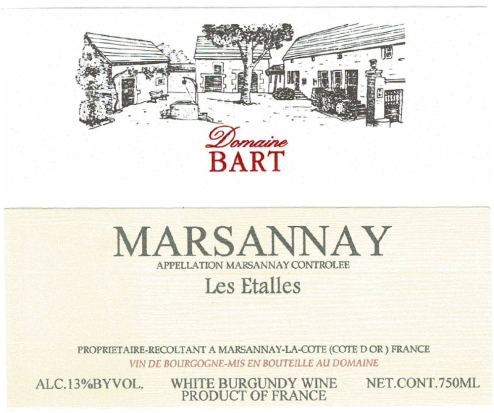 etiquette - Domaine Bart - Marsannay Les Etalles