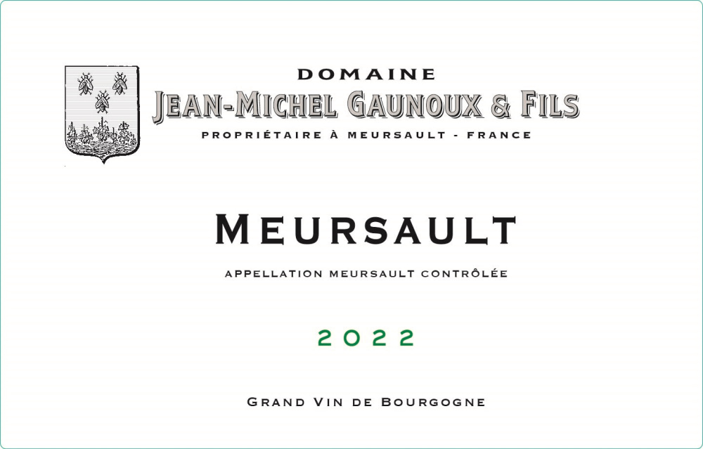 etiquette - Domaine Gaunoux Jean-Michel - Meursault