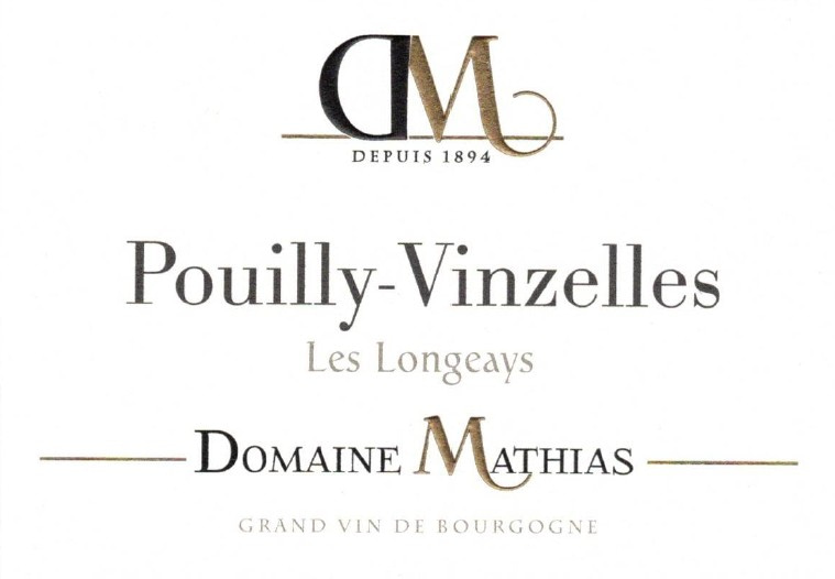 etiquette - Domaine Mathias - Pouilly Vinzelles Les Longeays