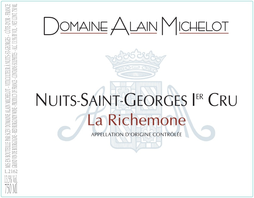 etiquette - Domaine Michelot Alain - Nuits saint Georges 1er Cru La Richemone