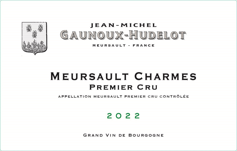 etiquette - Domaine Gaunoux Jean-Michel - Meursault Charmes 1er cru