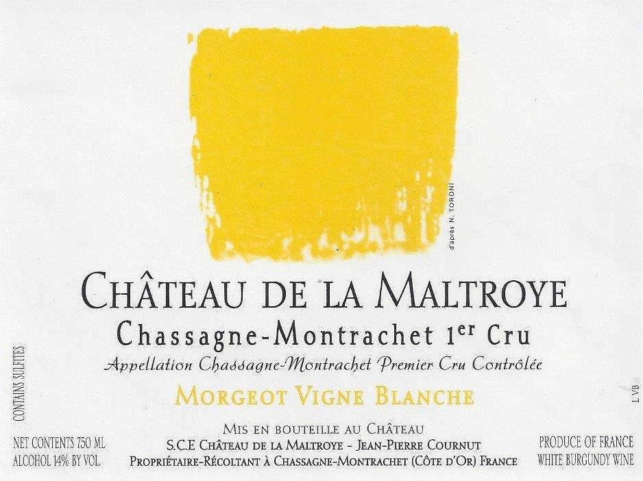 etiquette - Château de La Maltroye - Chassagne-Montrachet 1er Cru « Morgeot Vigne Blanche »