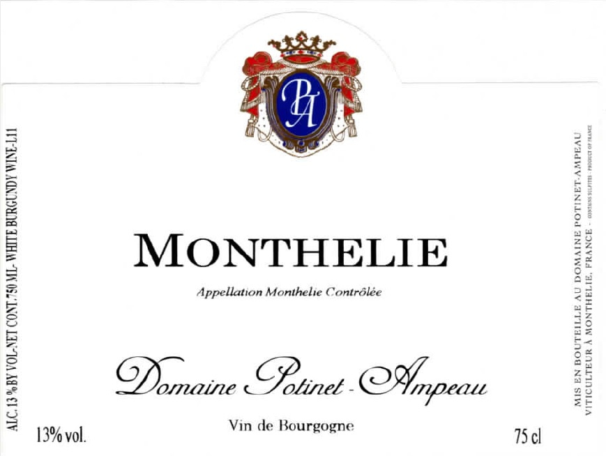 etiquette - Domaine Potinet Ampeau - Monthélie