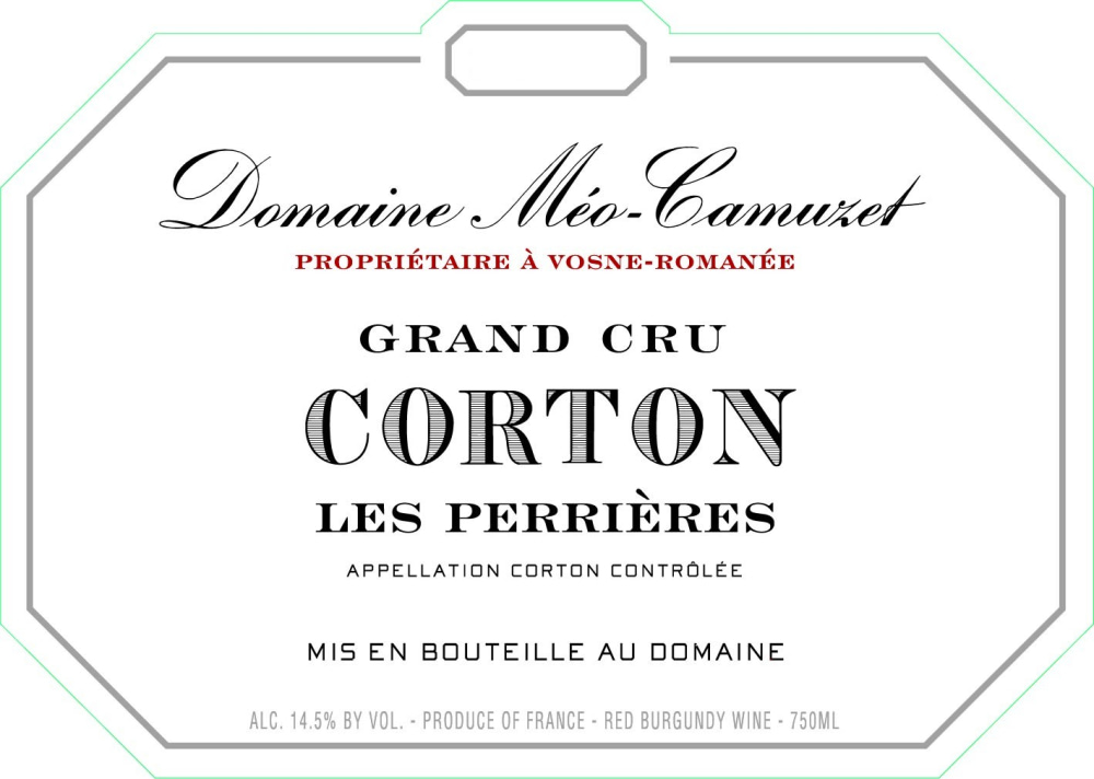 etiquette - Domaine Méo-Camuzet - Corton Grand Cru Perrières