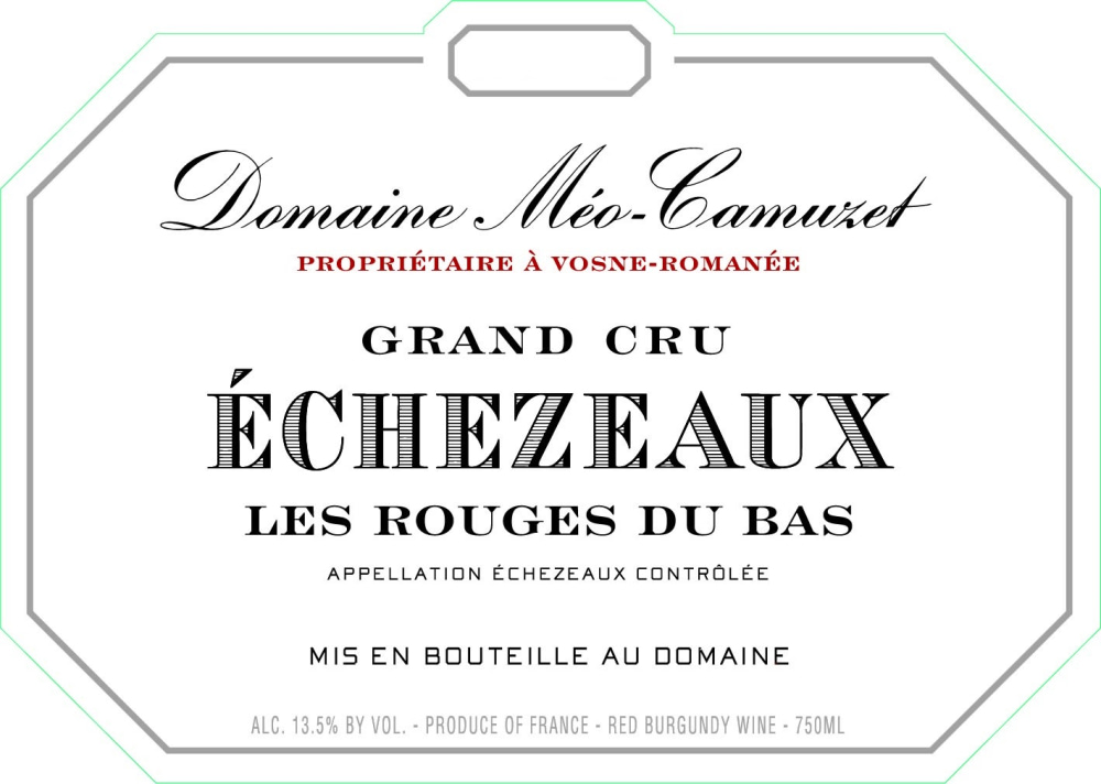 etiquette - Domaine Méo-Camuzet - Echezeaux Grand Cru Les Rouges du Bas