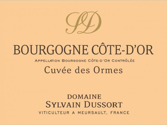 etiquette - Domaine Dussort Sylvain - Bourgogne Côte d'Or "Cuvée des Ormes"