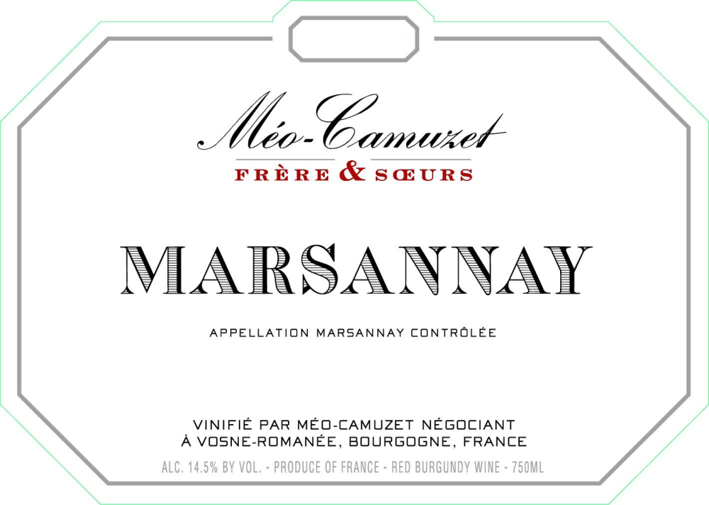 etiquette - Domaine Méo-Camuzet - Marsannay