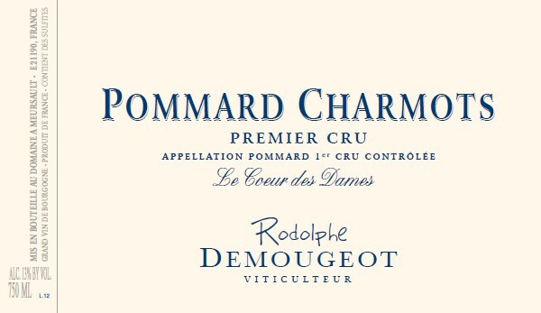 etiquette - Domaine Demougeot Rodolphe - Pommard Charmots 1er Cru "Le Coeur des Dames"