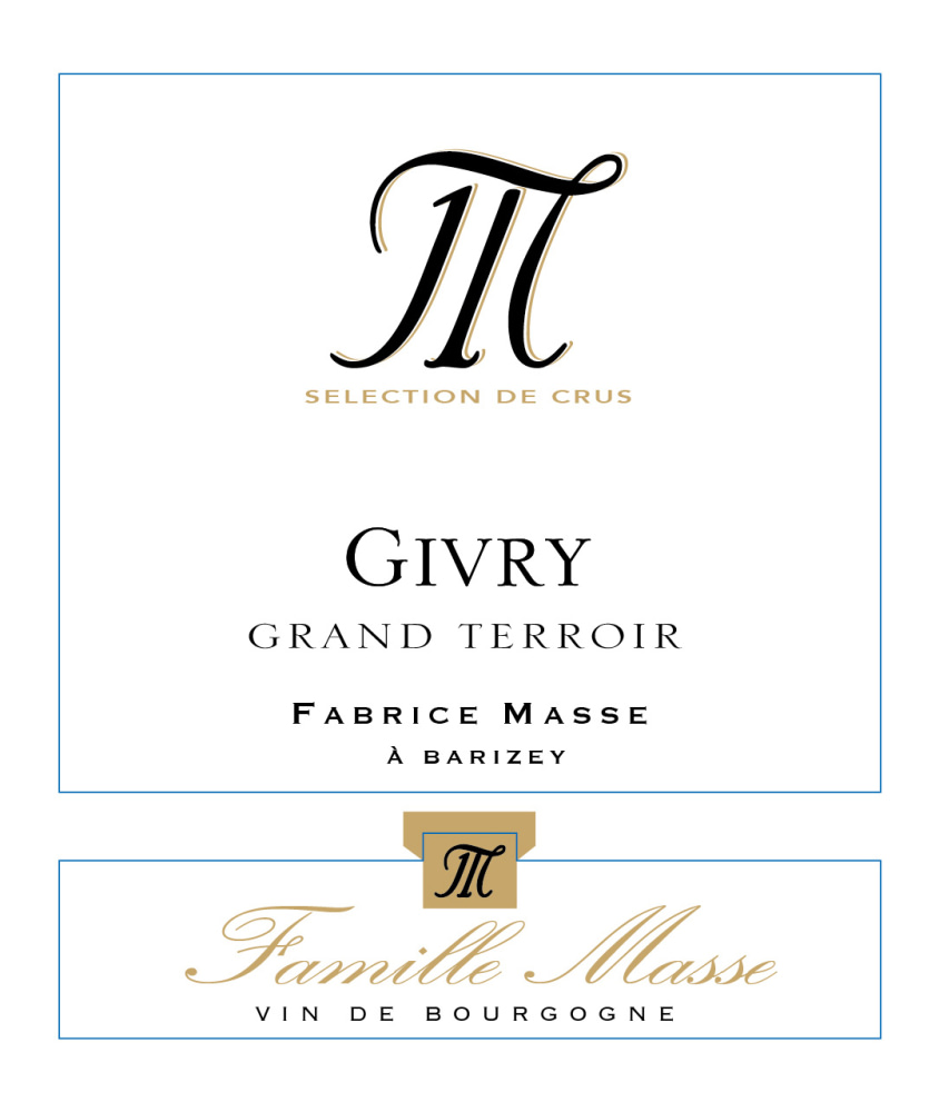 etiquette - Domaine Masse - Givry Grand Terroir rouge