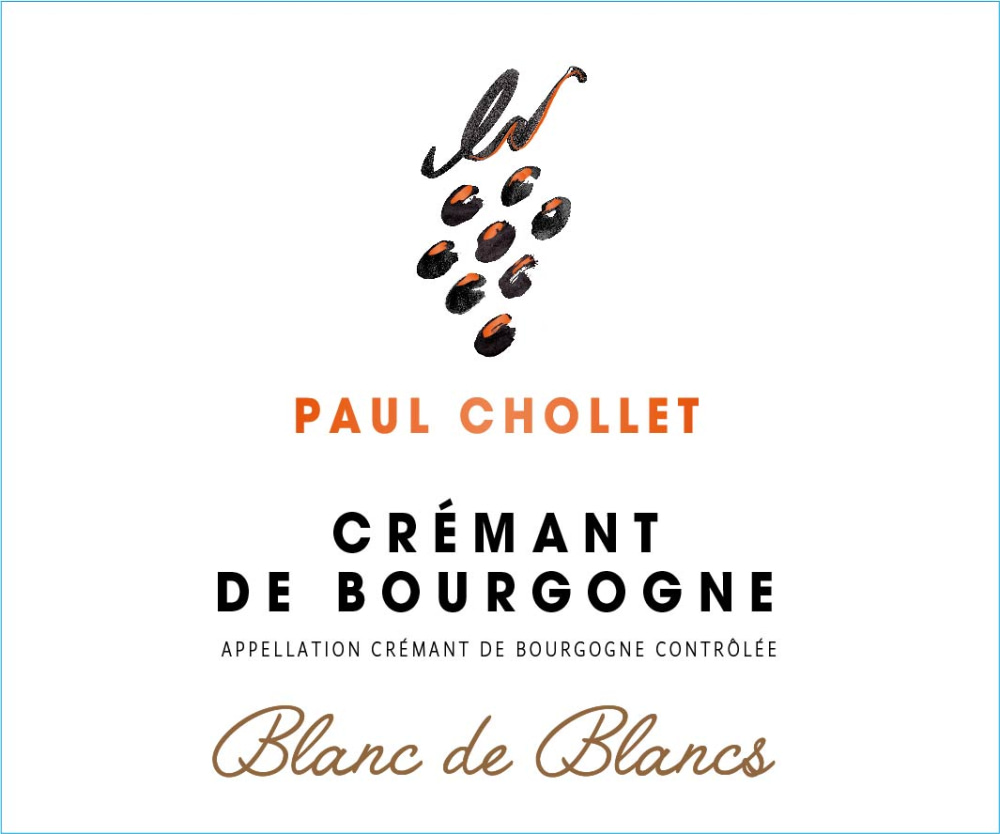 etiquette - Crémant Paul Chollet - Crémant Brut Blanc de Blancs