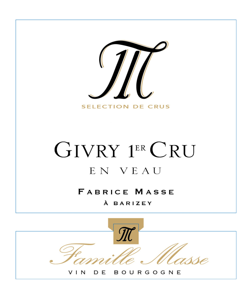 etiquette - Domaine Masse - Givry 1er cru En Veau