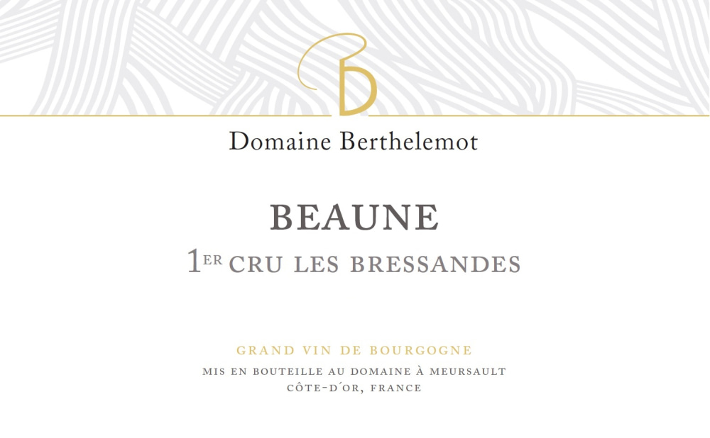 etiquette - Domaine Berthelemot - Beaune 1er cru Les Bressandes