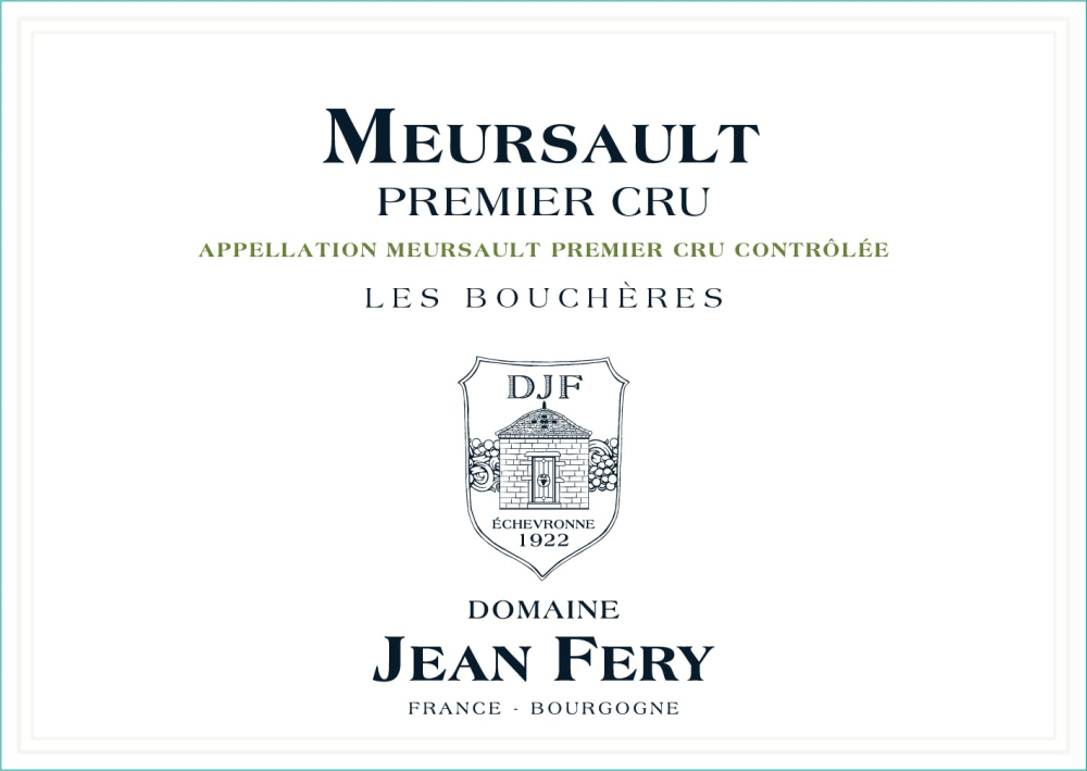 etiquette - Domaine FERY Jean - Meursault 1er cru Les Bouchères