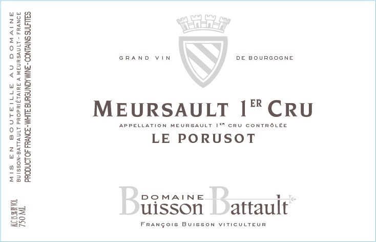 etiquette - Domaine Buisson Battault et Fils - Meursault 1er Cru Porusot