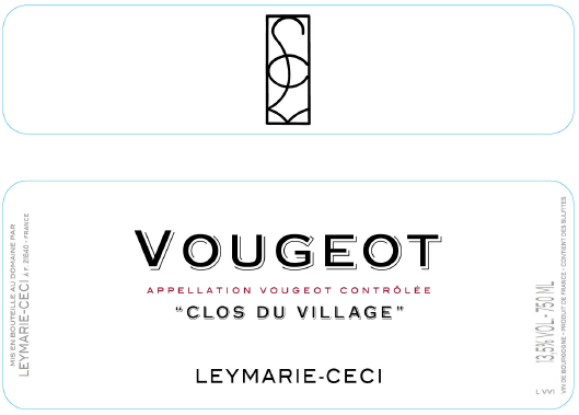 etiquette - Domaine Leymarie-Ceci - Vougeot Clos du Village