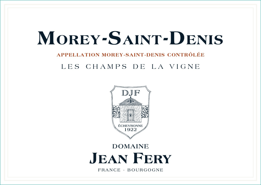 etiquette - Domaine FERY Jean - Morey Saint Denis Les Champs de la Vigne