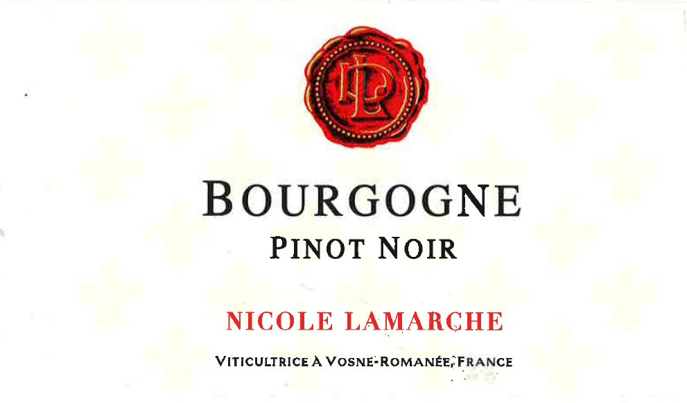 etiquette - Domaine Lamarche Nicole - Bourgogne Pinot Noir