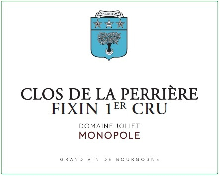 etiquette - Clos de la Perrière - Domaine Joliet - Fixin 1er Cru Clos de la Perrière MONOPOLE rouge