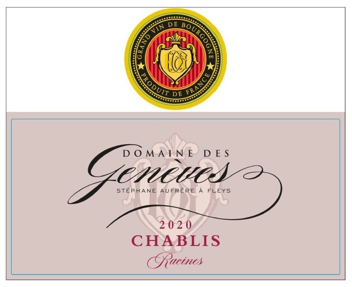 etiquette - Domaine des Genèves - Chablis "Racines"