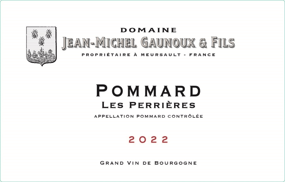 etiquette - Domaine Gaunoux Jean-Michel - Pommard Les Perrières