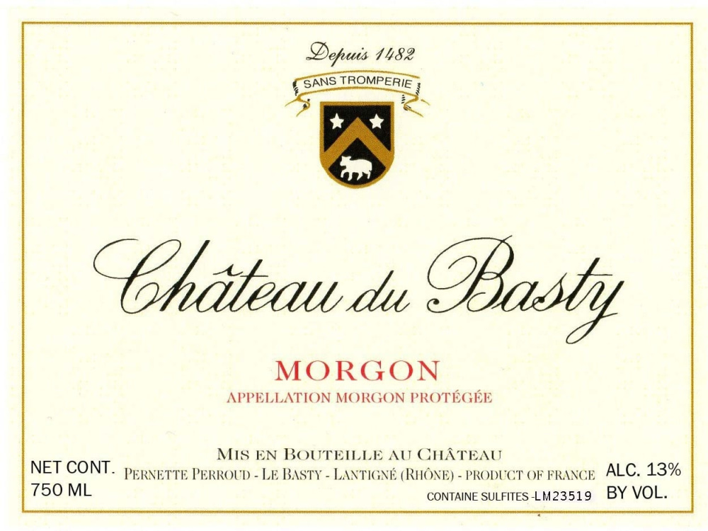 etiquette - Château du Basty - Morgon