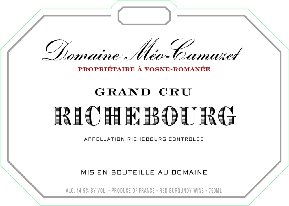 etiquette - Domaine Méo-Camuzet - Richebourg Grand Cru