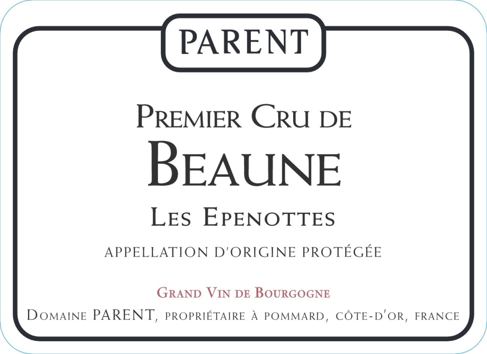 etiquette - Domaine Parent - Beaune 1er cru Les Epenottes