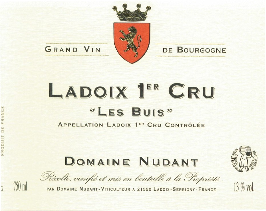 etiquette - Domaine Nudant - Ladoix 1er Cru Les Buis