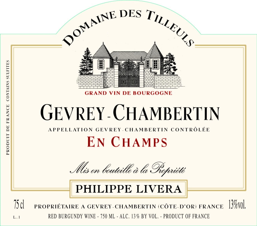 etiquette - Domaine Livera Philippe - Gevrey Chambertin En Champs