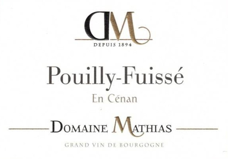 etiquette - Domaine Mathias - Pouilly Fuissé En Cenan