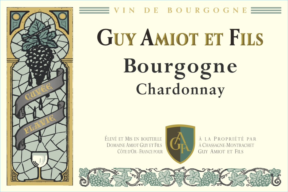 etiquette - Domaine Amiot Guy et Fils - Bourgogne Blanc cuvée Flavie