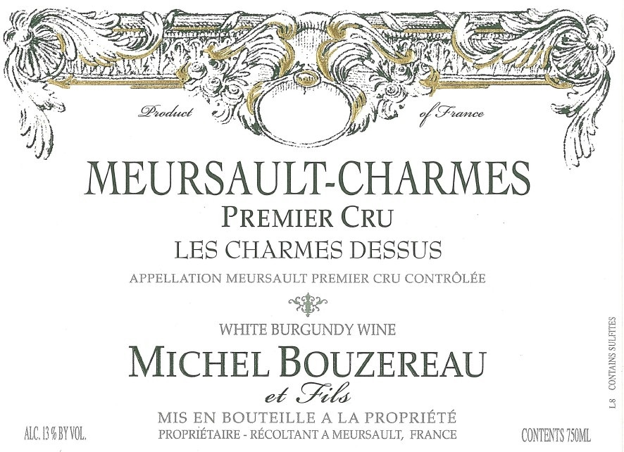 etiquette - Domaine Michel Bouzereau et Fils - Meursault Charmes 1er Cru Les Charmes Dessous