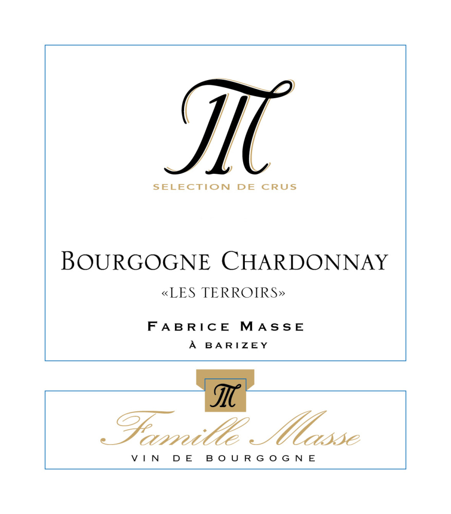 etiquette - Domaine Masse - Bourgogne Chardonnay Les Terroirs