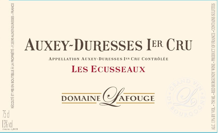 etiquette - Domaine Lafouge Jean et Gilles - Auxey Duresses 1er cru Les Ecusseaux