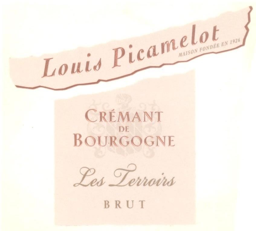 etiquette - Maison Louis Picamelot - Crémant de Bourgogne Les Terroirs Brut Rosé