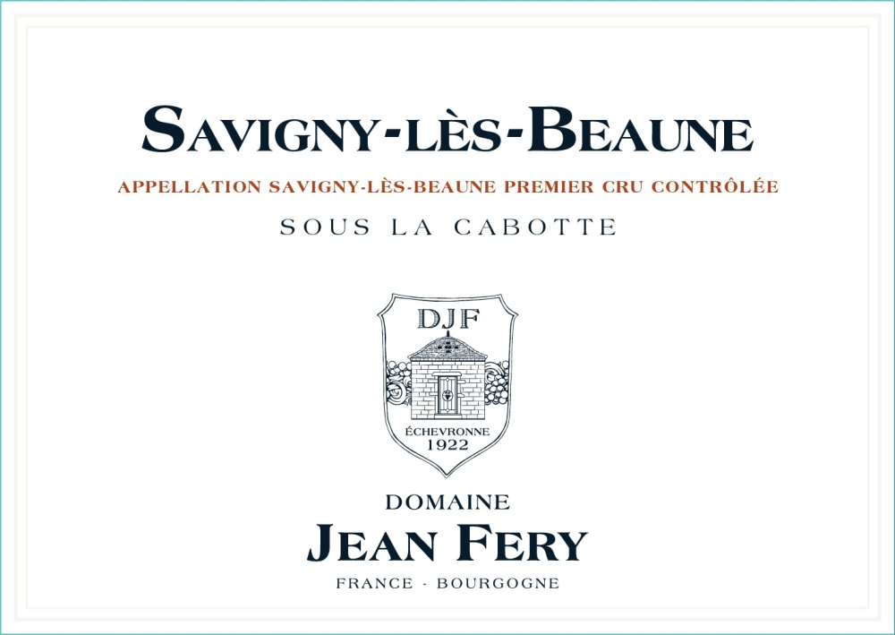 etiquette - Domaine FERY Jean - Savigny Lès Beaune Sous la Cabotte