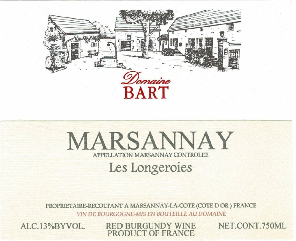 etiquette - Domaine Bart - Marsannay Les Longeroies