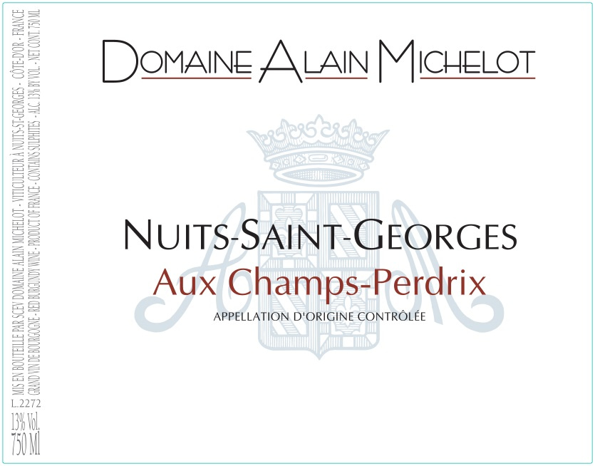 etiquette - Domaine Michelot Alain - Nuits saint Georges Aux Champs Perdrix