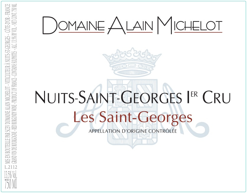 etiquette - Domaine Michelot Alain - Nuits Saint Georges 1er Cru Les Saint Georges