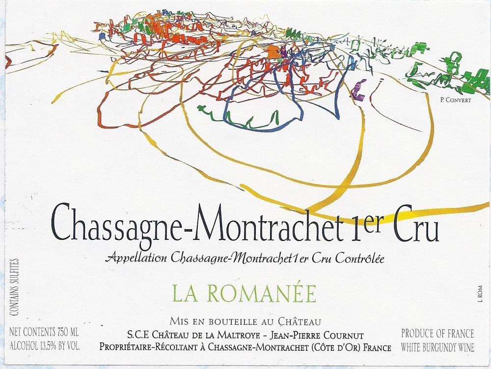 etiquette - Château de La Maltroye - Chassagne-Montrachet 1er Cru « La Romanée »