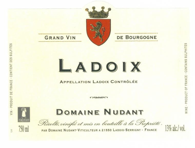 etiquette - Domaine Nudant - Ladoix Village Rouge