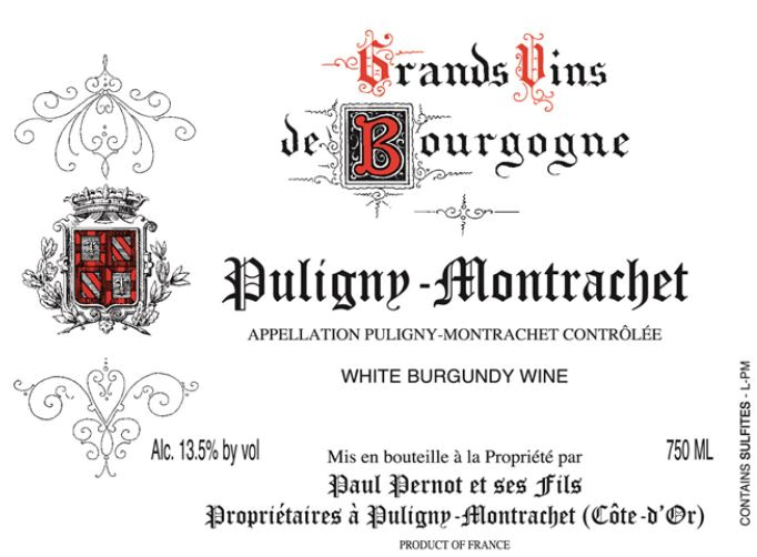 etiquette - Domaine Pernot Paul - Puligny Montrachet