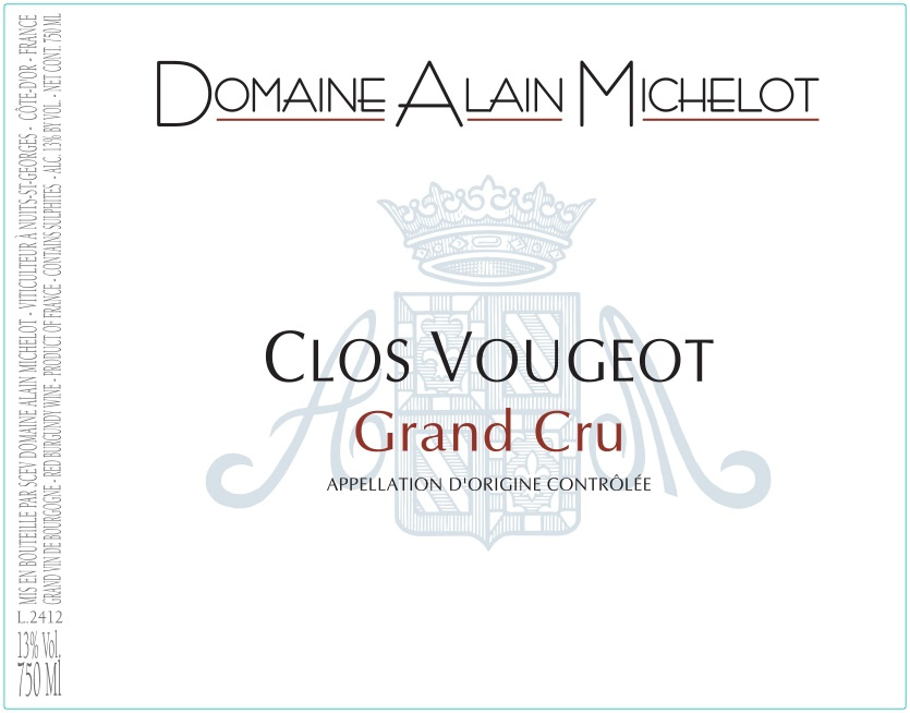 etiquette - Domaine Michelot Alain - Clos de Vougeot Grand Cru